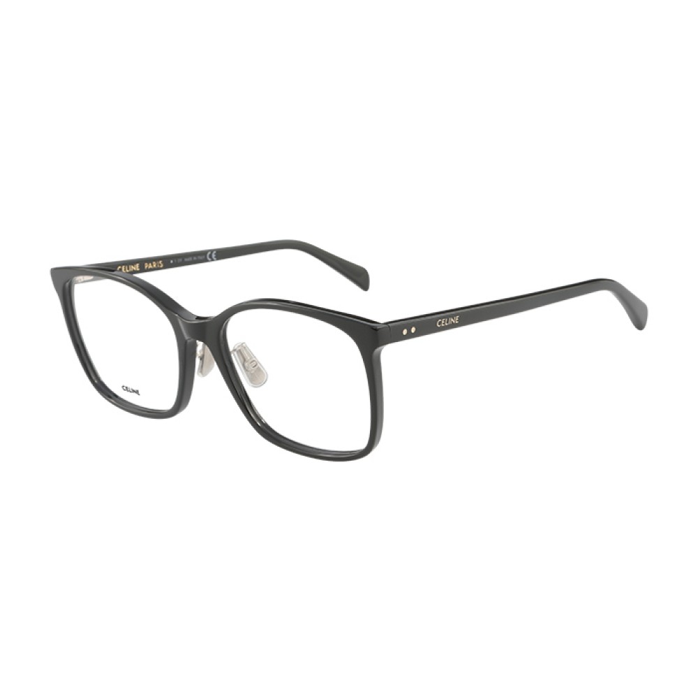 Celine CL50027J - 001 - 55 - MIT BLAU-VIOLETTEM LICHTFILTER-GLÄSERN Brillenfassungen Schwarz Kissenform (Abgerundet)