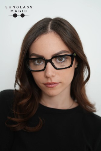 PRADA PR D05V - 03K1O1 - 53 Brillenfassungen Schwarz Rechteck