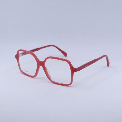 Celine CL50126I - 066 - 55 Brillenfassungen Rot Eckig