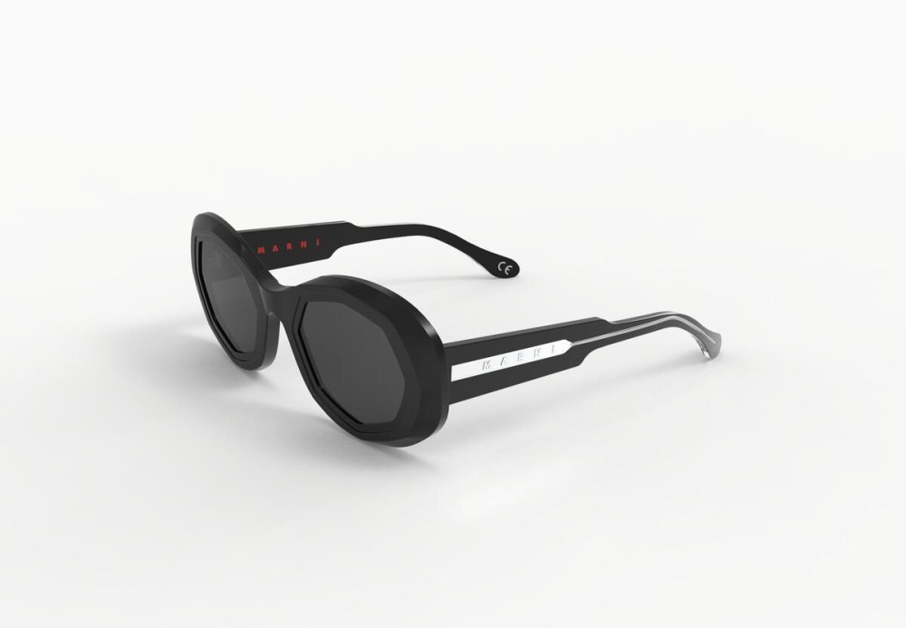Marni C6H Mount Bromo Blck Fndtn - 52 Sonnenbrillen Schwarz Oval