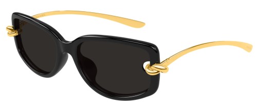 Bottega Veneta BV1440SA - 001 - 59 Sonnenbrillen Schwarz Rechteck