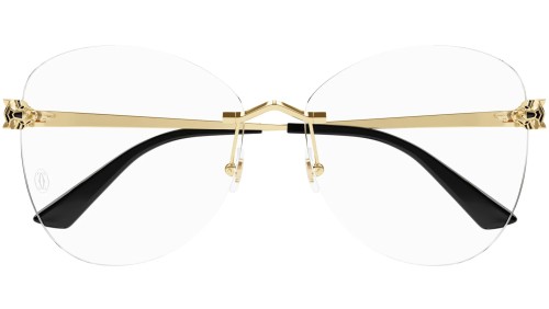 Cartier CT0418O - 001 - 58 Brillenfassungen Gold Kissenform (Abgerundet)