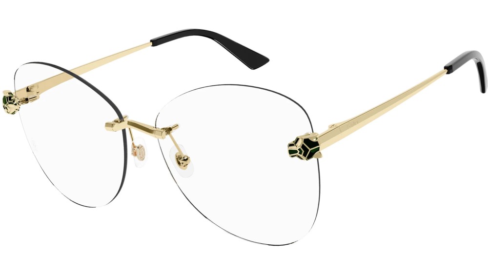 Cartier CT0418O - 001 - 58 Brillenfassungen Gold Kissenform (Abgerundet)