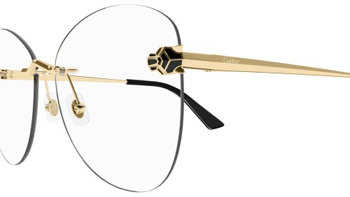 Cartier CT0418O - 001 - 58 Brillenfassungen Gold Kissenform (Abgerundet)