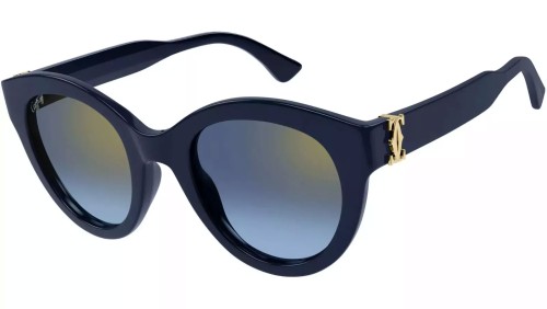 Cartier CT0436S - 003 - 50 Sonnenbrillen Blau Cat Eye