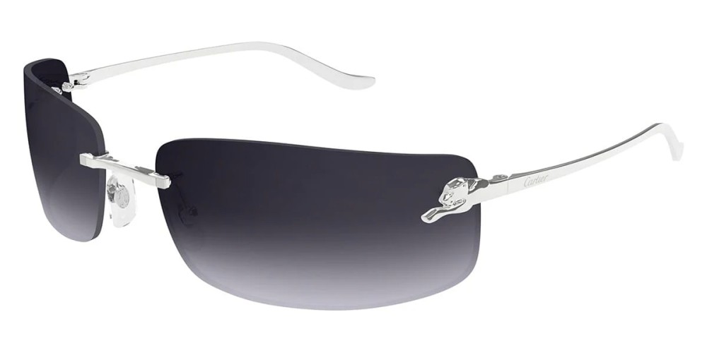 Cartier CT0503S - 002 - 71 Sonnenbrillen Silber Eckig