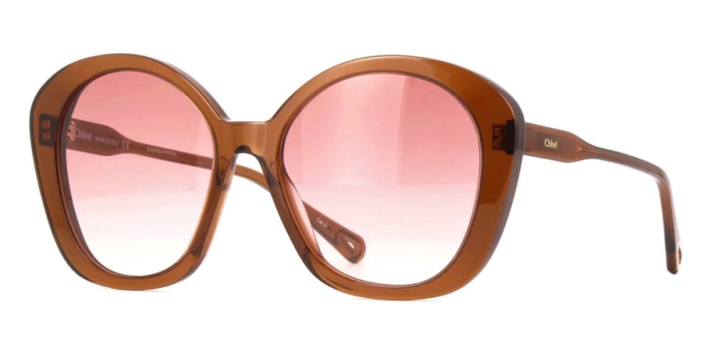 Chloé CH0081S - 002 - 55 Sonnenbrillen Braun Rund