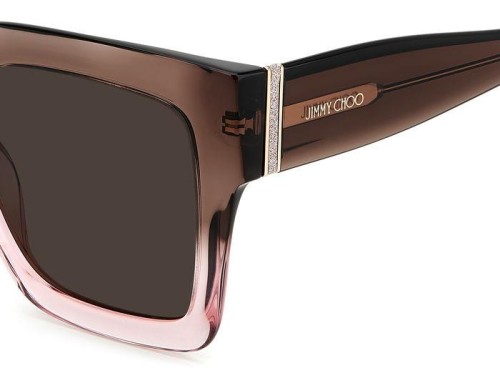 Jimmy Choo EDNA/S - 08M70 - 52 Sonnenbrillen Braun, Rosa Eckig