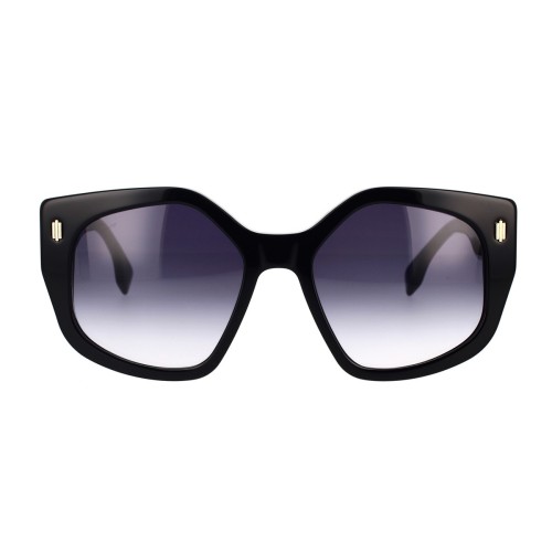 Fendi FE40017I - 01W - 55 Sonnenbrillen Schwarz Kissenform (Abgerundet)