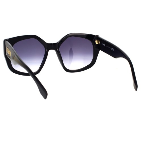 Fendi FE40017I - 01W - 55 Sonnenbrillen Schwarz Kissenform (Abgerundet)