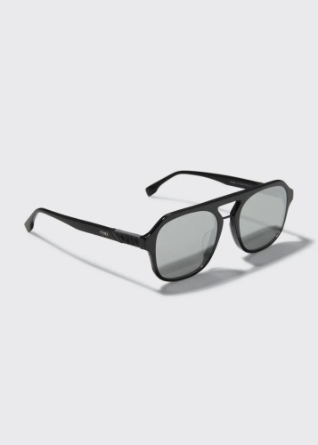 Fendi FE40026U - 01C - 55 Sonnenbrillen Schwarz Pilot (Aviator)