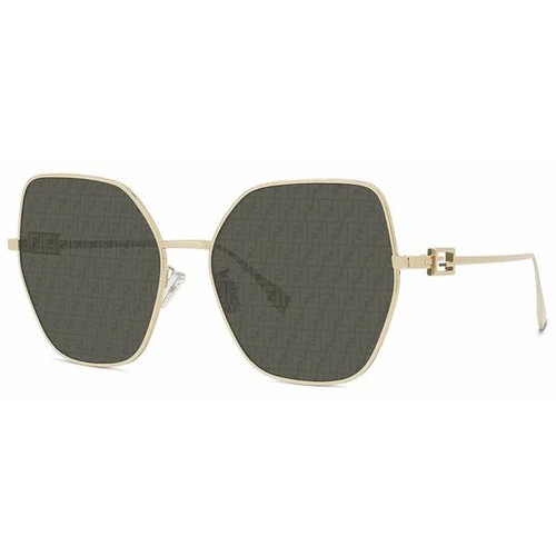 Fendi FE40033U - 10C - 59 Sonnenbrillen Gold Schmetterling