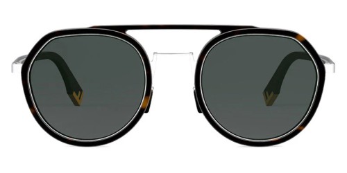 Fendi FE40040U - 52A - 51 Sonnenbrillen Schwarz Pilot (Aviator)