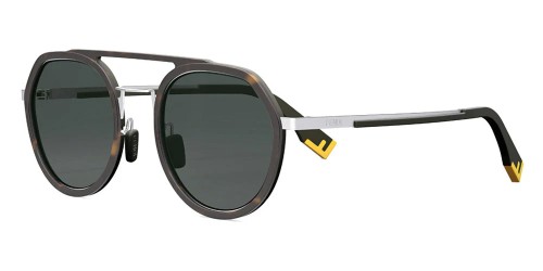 Fendi FE40040U - 52A - 51 Sonnenbrillen Schwarz Pilot (Aviator)