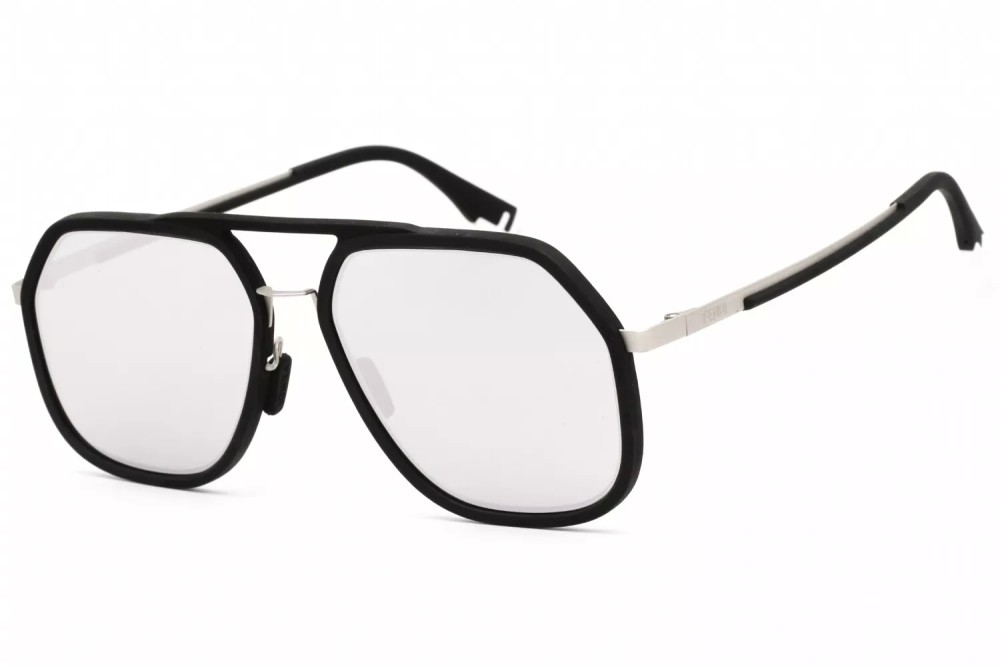 Fendi FE40041U - 02C - 55 Sonnenbrillen Schwarz Pilot (Aviator)