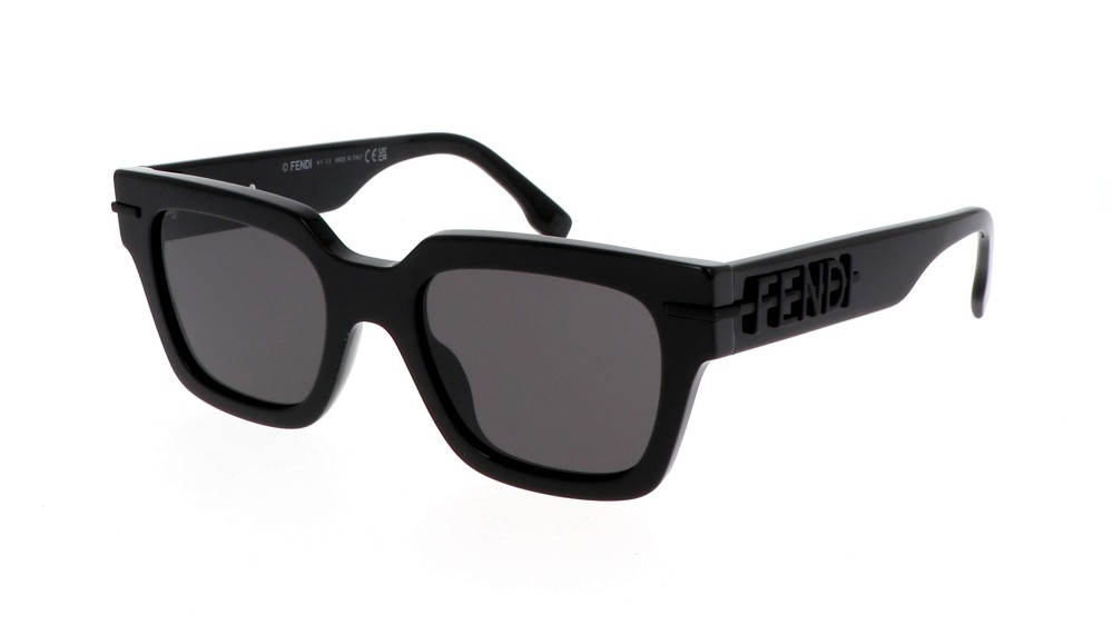 Fendi FE40078I - 01A - 51 Sonnenbrillen Schwarz Eckig