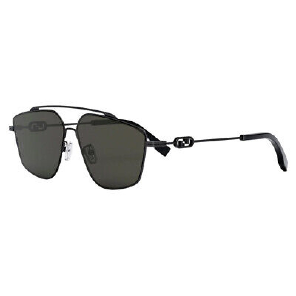 Fendi FE40079U - 12A - 58 Sonnenbrillen Schwarz Pilot (Aviator)