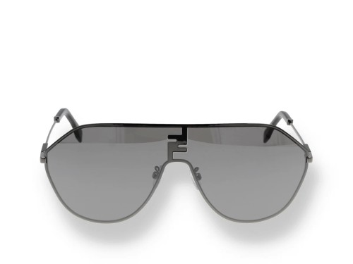Fendi FE40080U - 12C - 65 Sonnenbrillen Silber Pilot (Aviator)
