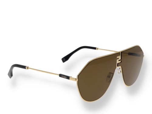 Fendi FE40080U - 30E - 65 Sonnenbrillen Gold Pilot (Aviator)