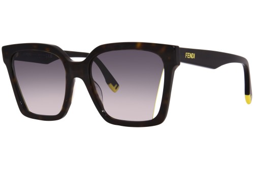 Fendi FE40085I - 52B - 55 Sonnenbrillen Havana Eckig