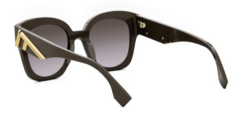 Fendi FE40098I - 48F - 63 Sonnenbrillen Braun Kissenform (Abgerundet)