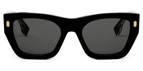 Fendi FE40100I - 01A - 53 Sonnenbrillen Schwarz Eckig