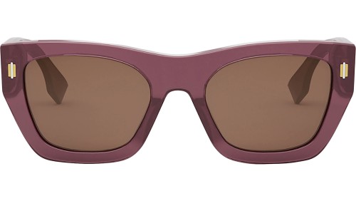Fendi FE40100I - 81E - 53 Sonnenbrillen Rosa Eckig