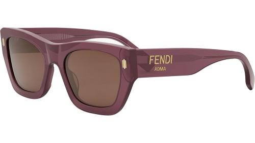 Fendi FE40100I - 81E - 53 Sonnenbrillen Rosa Eckig