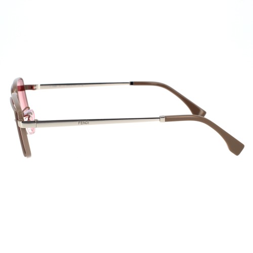 Fendi FE40102U - 50S - 53 Sonnenbrillen Silber Eckig