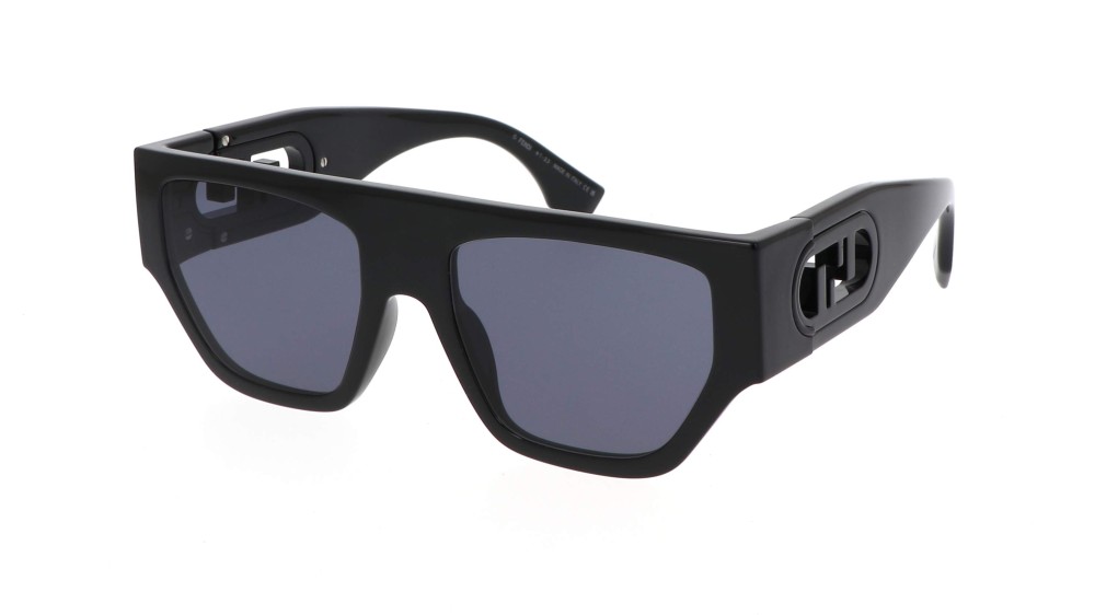 Fendi FE40108U - 01V - 54 Sonnenbrillen Schwarz Flacher Oberteil