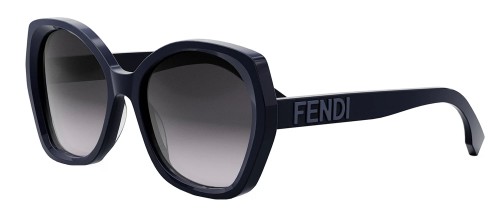 Fendi FE40112I - 90B - 57 Sonnenbrillen Blau Kissenform (Abgerundet)