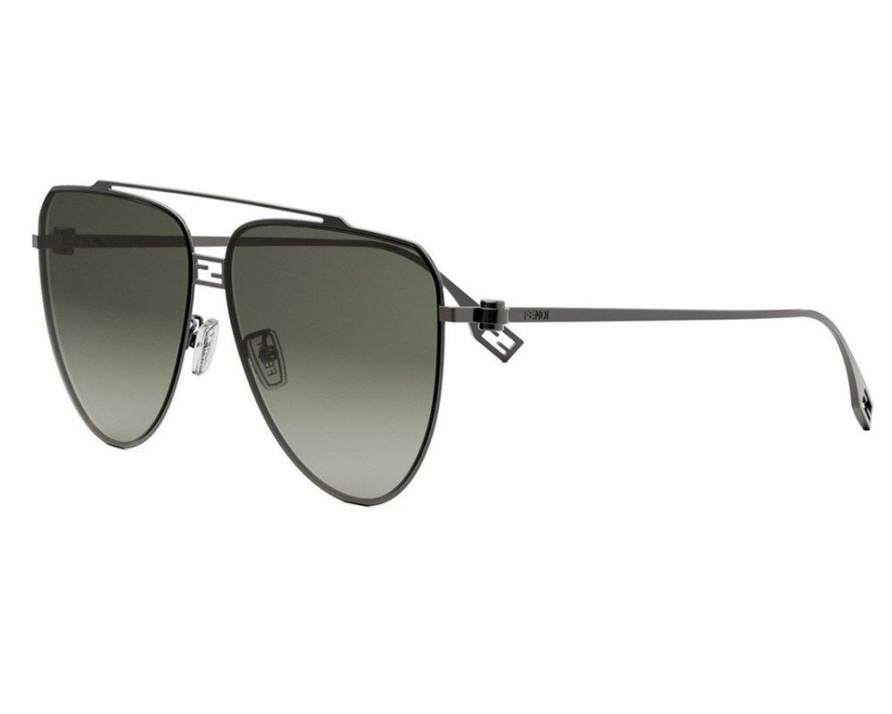 Fendi FE40122U - 14P - 59 Sonnenbrillen Schwarz Pilot (Aviator)