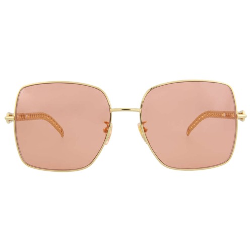 Gucci GG0724S WITHOUT CHAIN - 005 - 61 Sonnenbrillen Gold Eckig