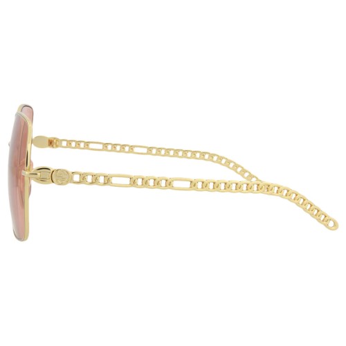 Gucci GG0724S WITHOUT CHAIN - 005 - 61 Sonnenbrillen Gold Eckig