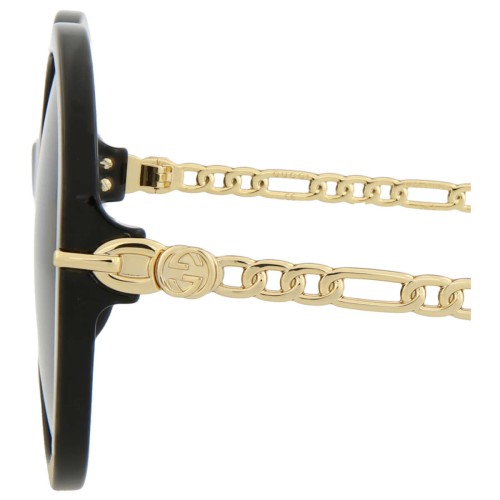 Gucci GG0726S WITHOUT CHAIN - 001 - 56 Sonnenbrillen Rund