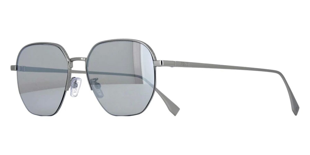 Fendi FE40004U - 17C - 55 Sonnenbrillen Silber Kissenform (Abgerundet)