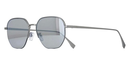 Fendi FE40004U - 17C - 55 Sonnenbrillen Silber Kissenform (Abgerundet)