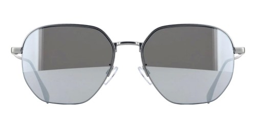 Fendi FE40004U - 17C - 55 Sonnenbrillen Silber Kissenform (Abgerundet)