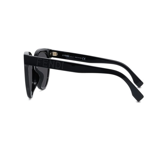 Fendi FE40008U - 01A - 56 Sonnenbrillen Schwarz Kissenform (Abgerundet)
