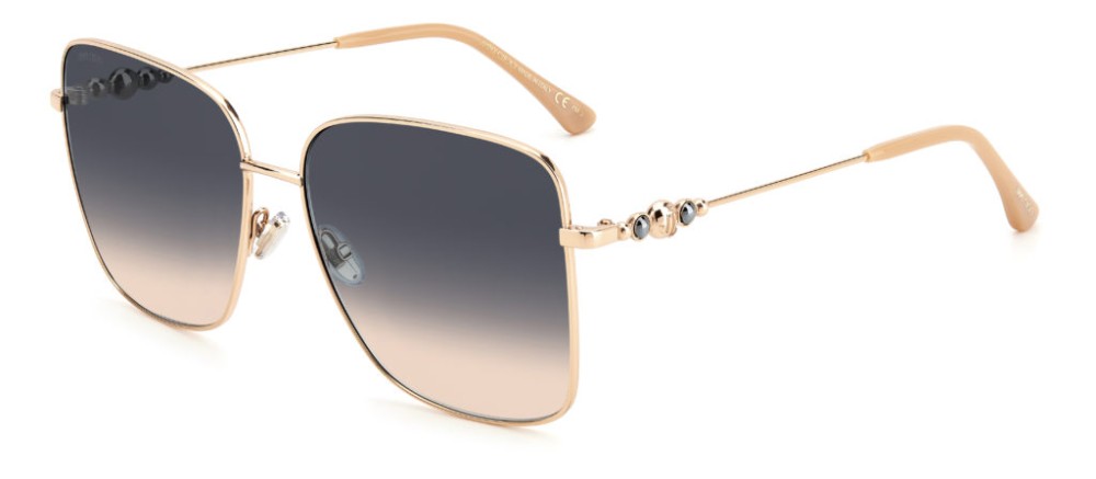 Jimmy Choo HESTER/S - BKUI4 - 59 Sonnenbrillen Gold Eckig