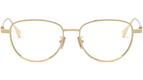 Fendi FE50109F - 030 - 52 Brillenfassungen Gold Kissenform (Abgerundet)