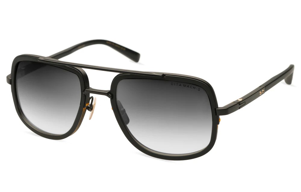 Dita MACH-S DTS412-A - 04 - 55 Sonnenbrillen Schwarz Pilot (Aviator)