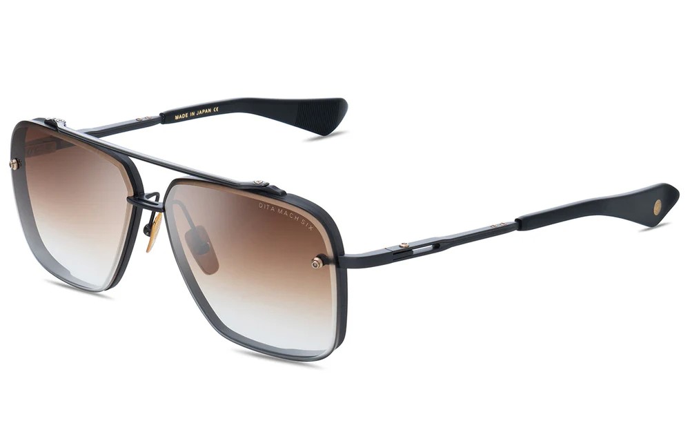Dita MACH SIX//TITANIUM DTS121 - 03 - 62 Sonnenbrillen Schwarz Pilot (Aviator)