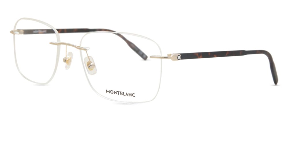 Mont Blanc MB0222O - 006 - 58 Brillenfassungen Havana Eckig