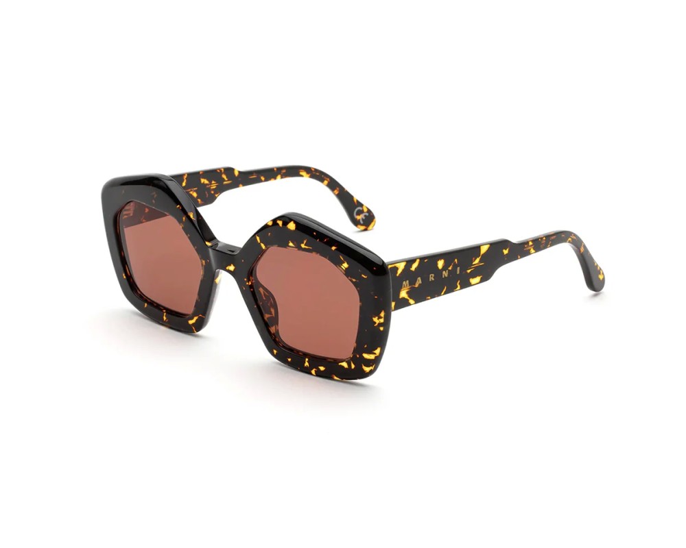 Marni MHL Laughing Waters Salty - 51 Sonnenbrillen Havana Eckig