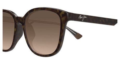 Maui Jim MJ0647SA KU'IKAHI AF - 002 - 55 - MIT POLARISIERTEN GLÄSERN Sonnenbrillen Havana Kissenform (Abgerundet)
