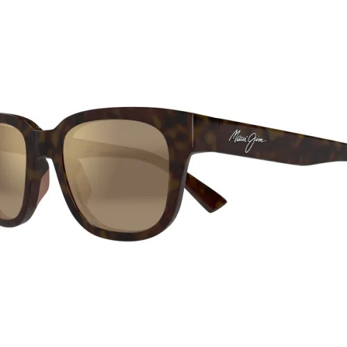 Maui Jim MJ0673S LELEPAU - 005 - 52 - MIT POLARISIERTEN GLÄSERN Sonnenbrillen Havana Kissenform (Abgerundet)