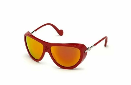 Moncler ML0128 - 66C - 61 Sonnenbrillen Rot Pilot (Aviator)