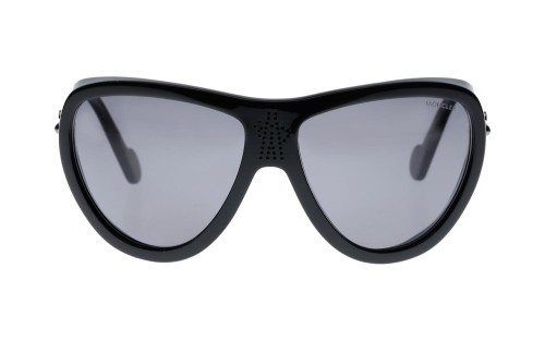 Moncler ML0128 - 01D - 61 - MIT POLARISIERTEN GLÄSERN Sonnenbrillen Schwarz Pilot (Aviator)