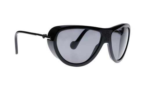 Moncler ML0128 - 01D - 61 - MIT POLARISIERTEN GLÄSERN Sonnenbrillen Schwarz Pilot (Aviator)